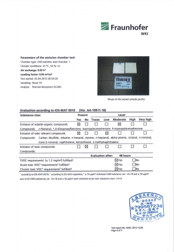 德國認證乳膠-德國最大應用科學機構檢驗