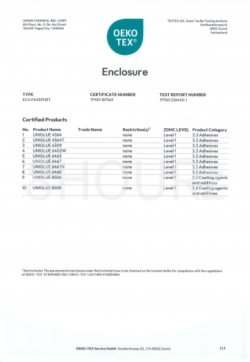 水性膠 OEKO-TEX檢驗-2